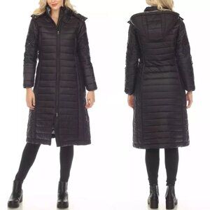 NWT Johnny Was Sano Ski Puffer Hooded Long Coat Black Size S